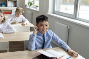 smiley-boy-school-high-angle